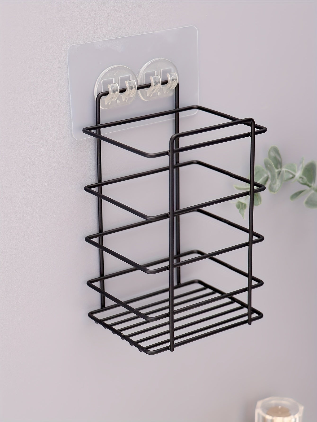 Iron Wall-Mounted Storage Rack Bathroom Toothbrush Holder