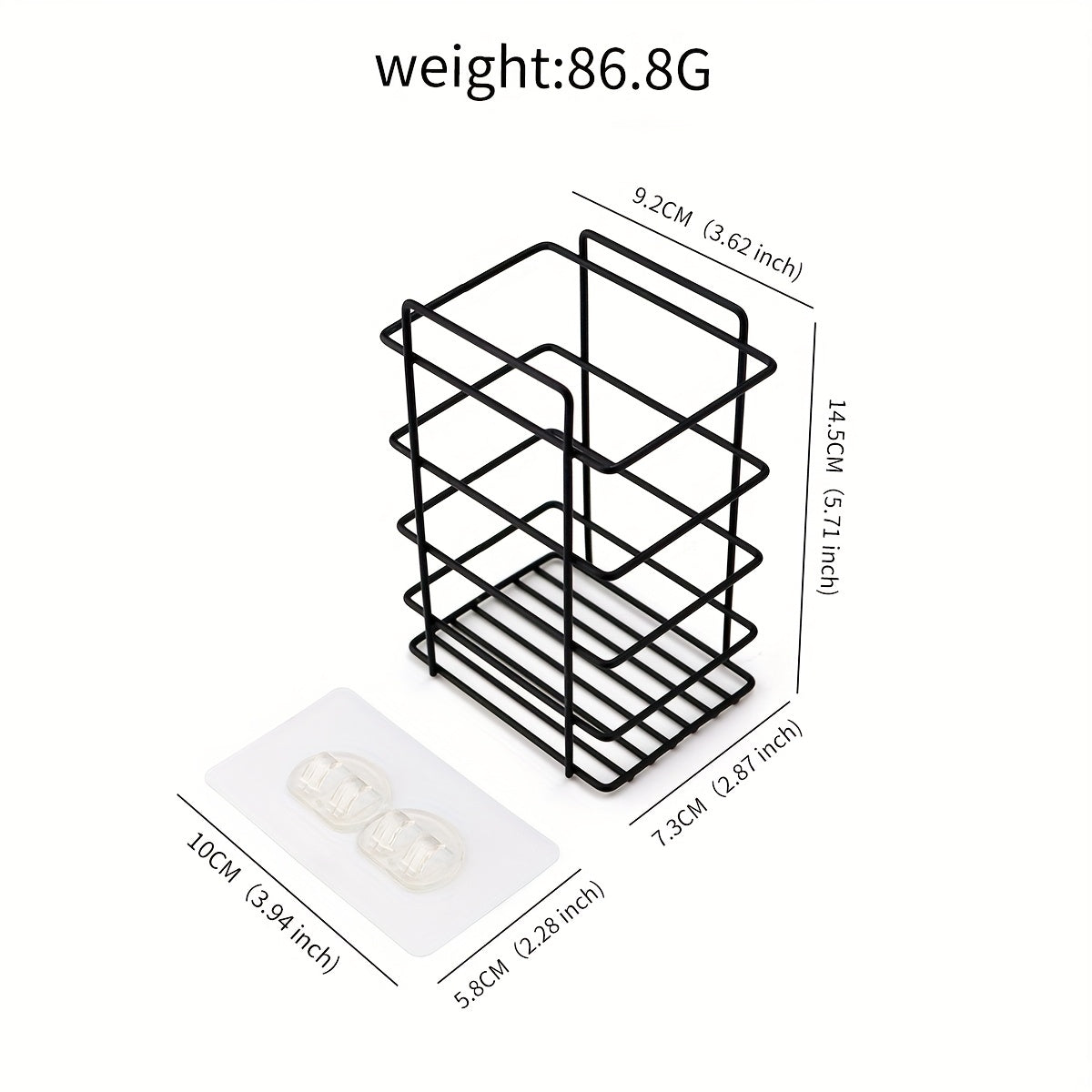 Iron Wall-Mounted Storage Rack Bathroom Toothbrush Holder
