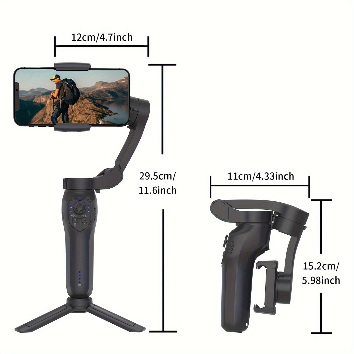 COMITOK L7C smart 3-axis handheld gimbal, can be used for shooting smooth videos