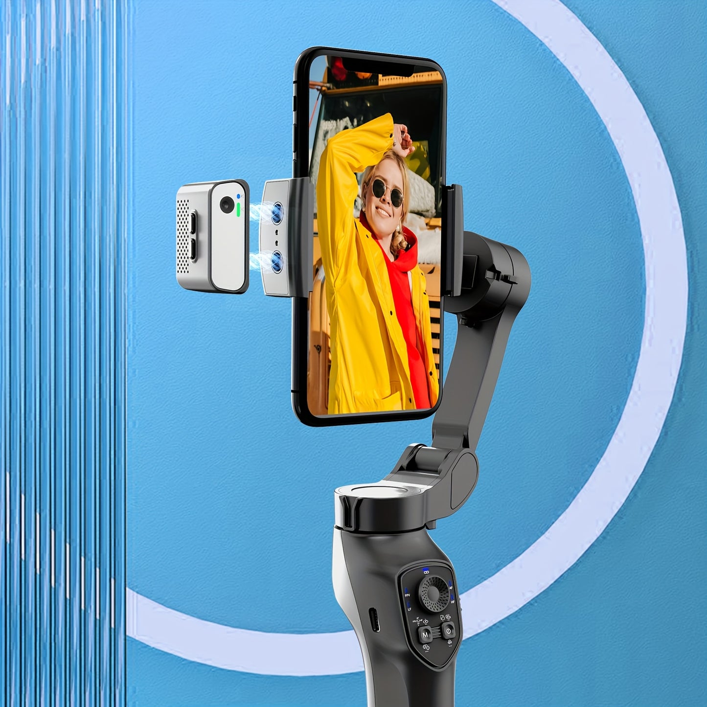 COMITOK L7C smart 3-axis handheld gimbal, can be used for shooting smooth videos