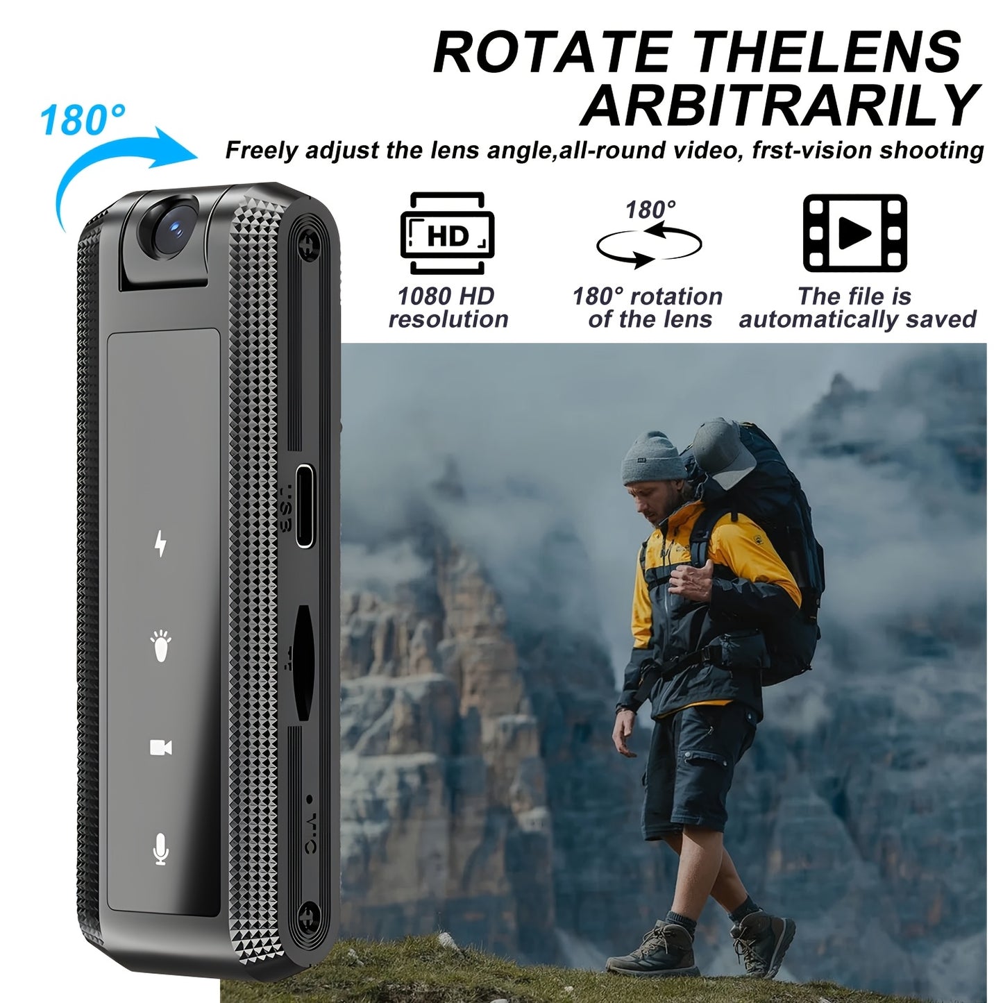 Body Camera, 1080P Full HD Pixel Infrared Night Vision