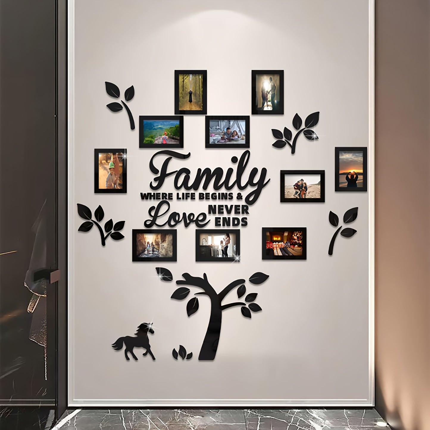 3D Photo wall Frame, Plaque College Photo Frame,Home Tree