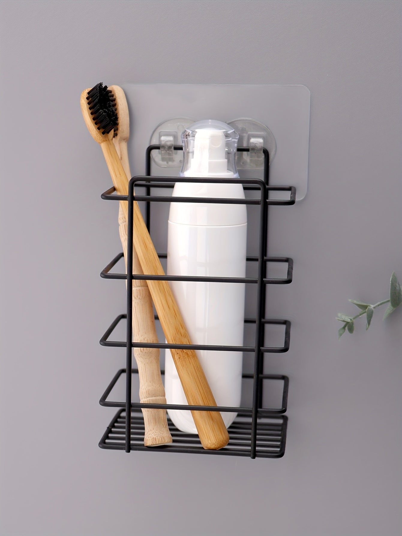 Iron Wall-Mounted Storage Rack Bathroom Toothbrush Holder