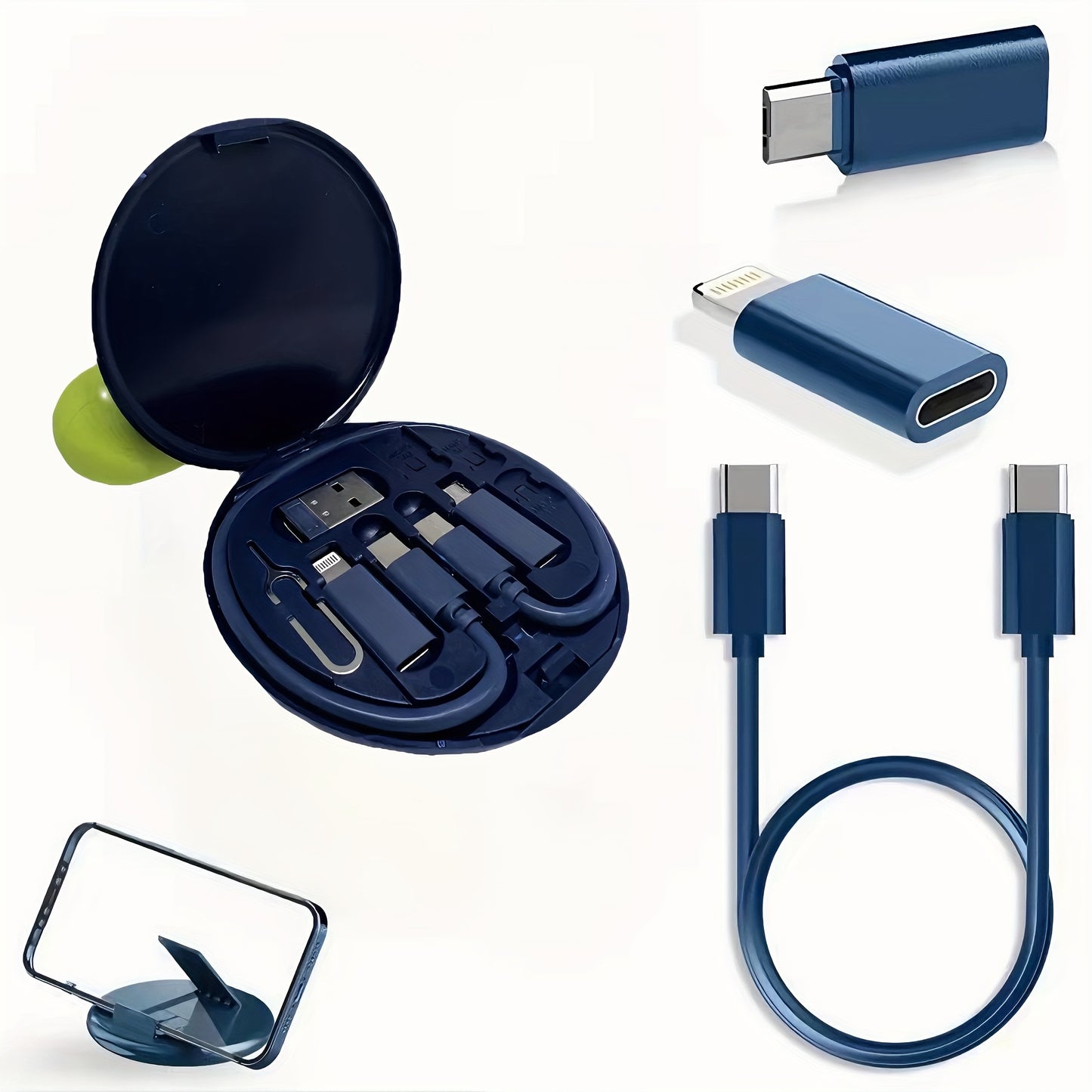 5-in-1 USB-C Charging Cable - Fast Charging for iPhone, Android Devices, Tablets
