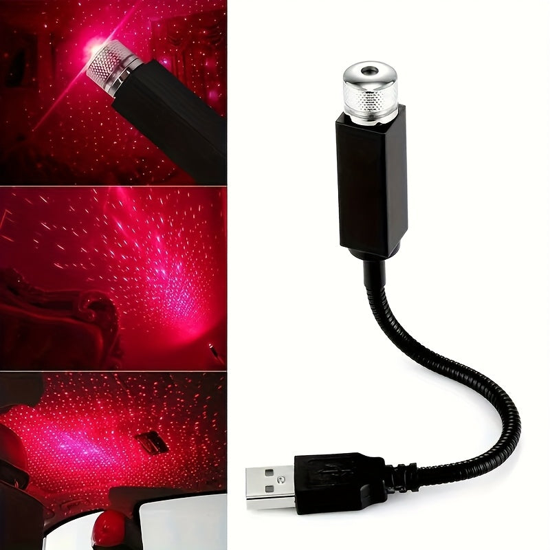 USB Starry Night Sky Projector Light - Adjustable LED Strip for Car Roof & Bedroom,Romantic