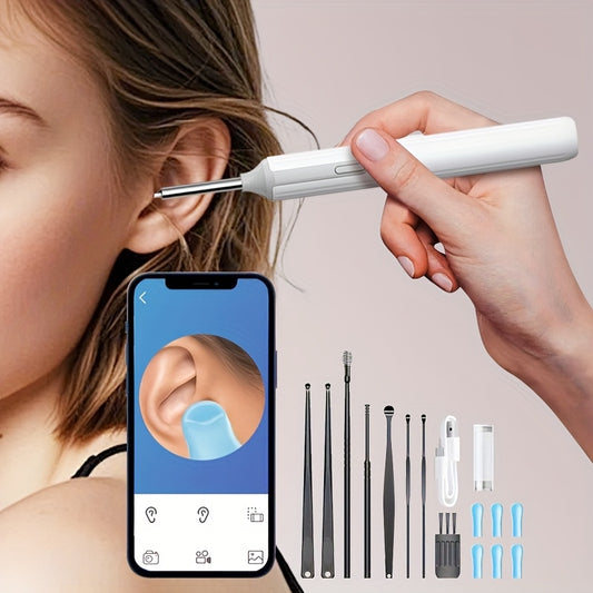 Earwax Removal Tool, 8pcs Ear Care Set, Earwax Cleaner with Camera