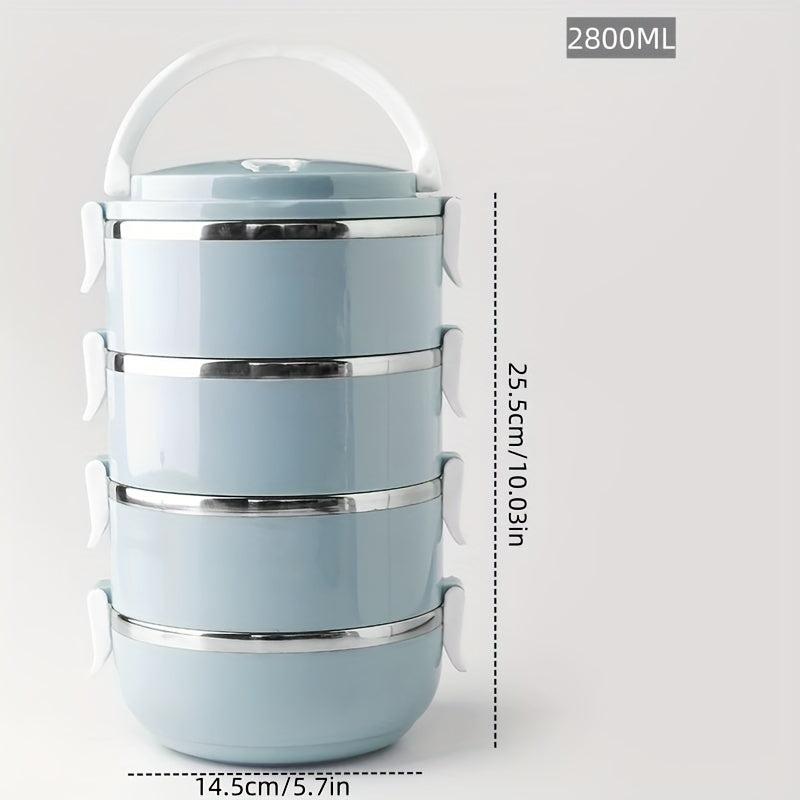 Stainless Steel Lunch Box Set Bento Box with Lid, Hand Wash 1400Ml),Back to School