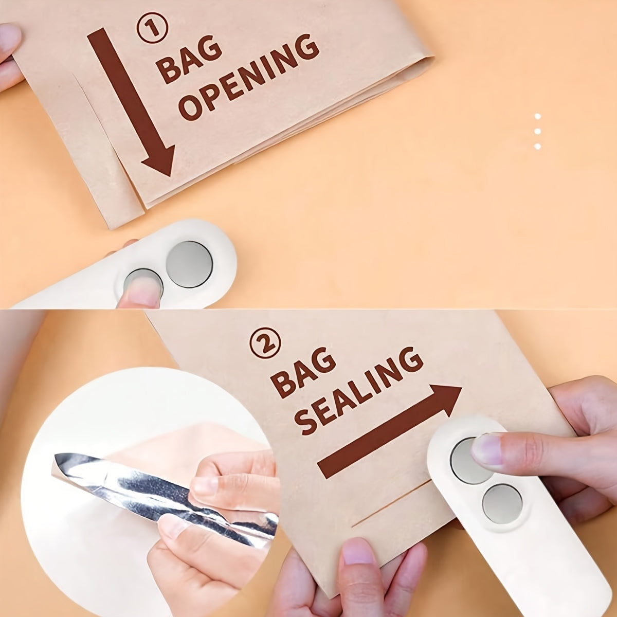 Mini Snack Bag Sealer - USB Rechargeable & Heat Seal for Chips, Cookies