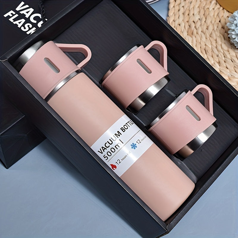 1 Set With cup 3 and Water Bottle,-  Keeps Drinks Hot Or Cold for Hours, Perfect for Outdoor