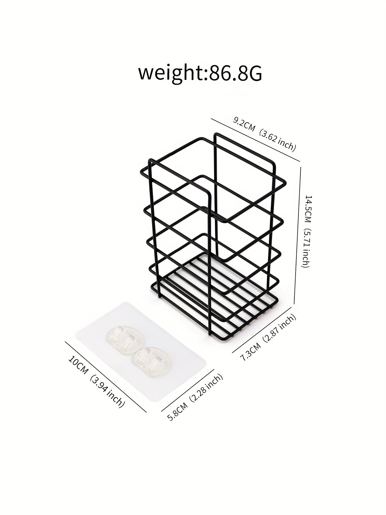 Iron Wall-Mounted Storage Rack Bathroom Toothbrush Holder
