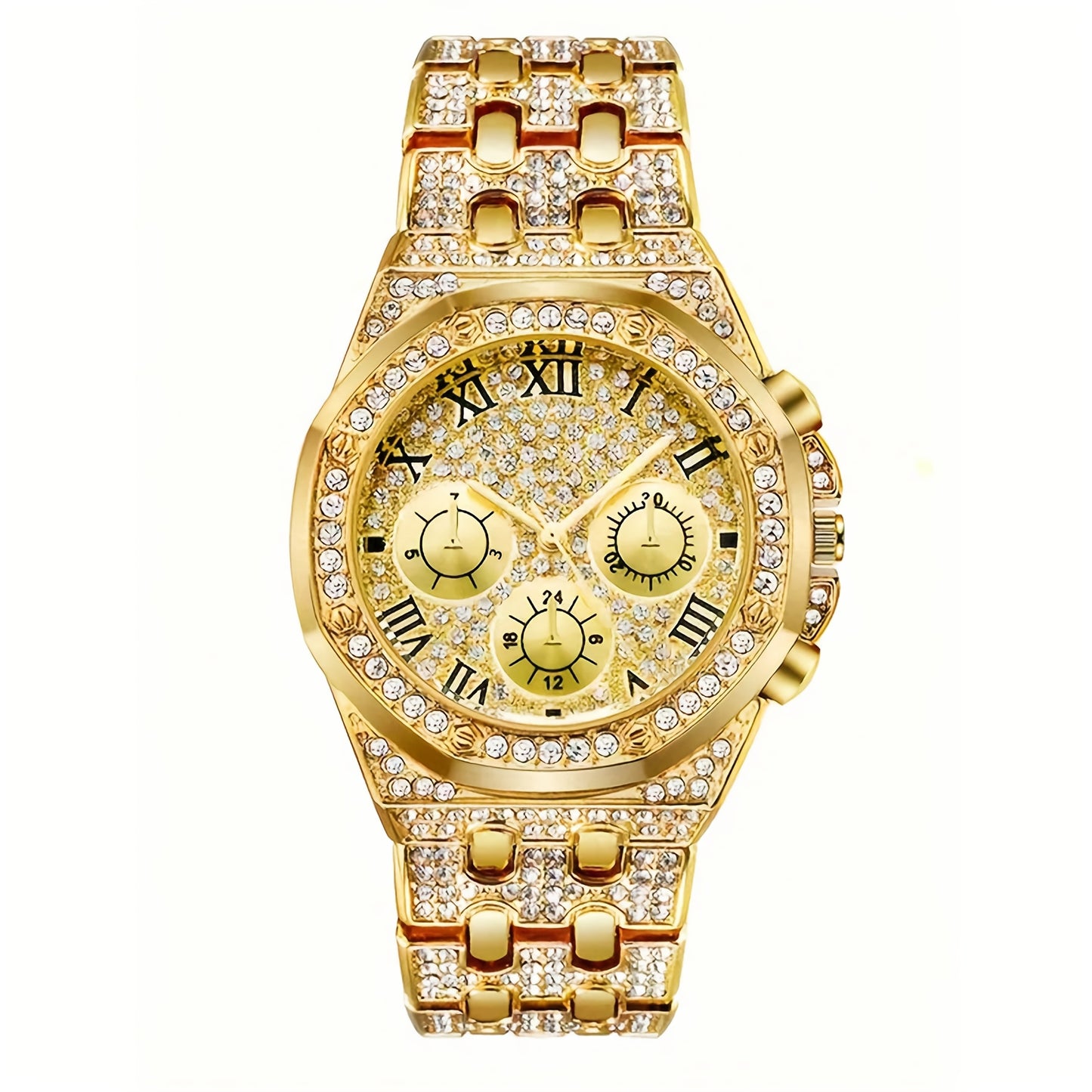 Ladies' Fashionable  Luxury Watch with Rhinestones Present for Mom.