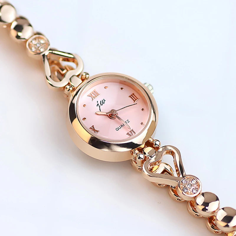 Women Bracelet Watch Exquisite Silver Rose Gold Ladies Luxury Wristwatches