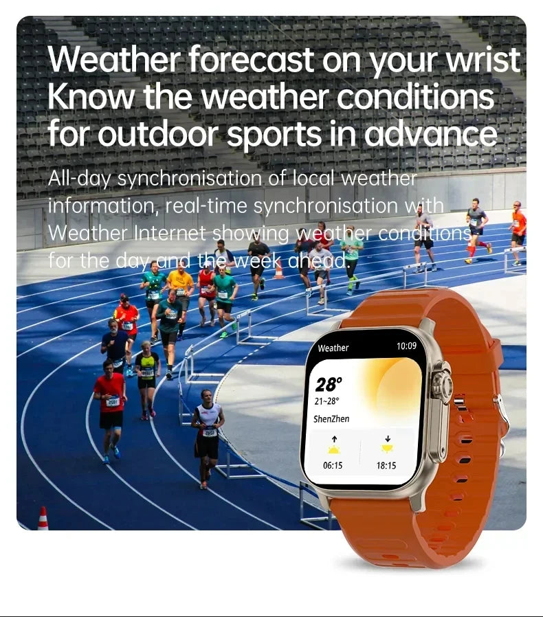 T800 Ultra Smart Watch Men 49mm Series 8 AMOLED Screen NFC Apple