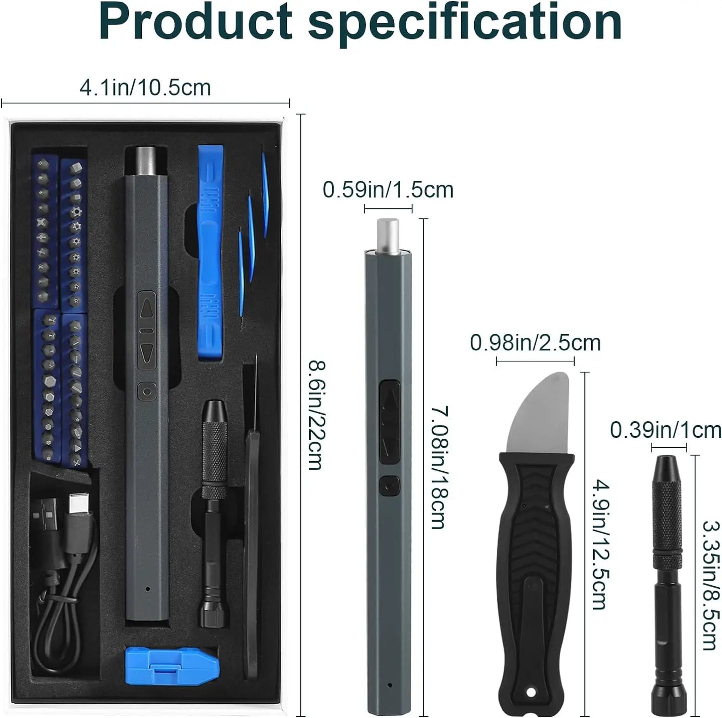 Cordless Electric Screwdriver Set 12/39/50 in 1 Precision Power Tool Magnetic Screw Driver