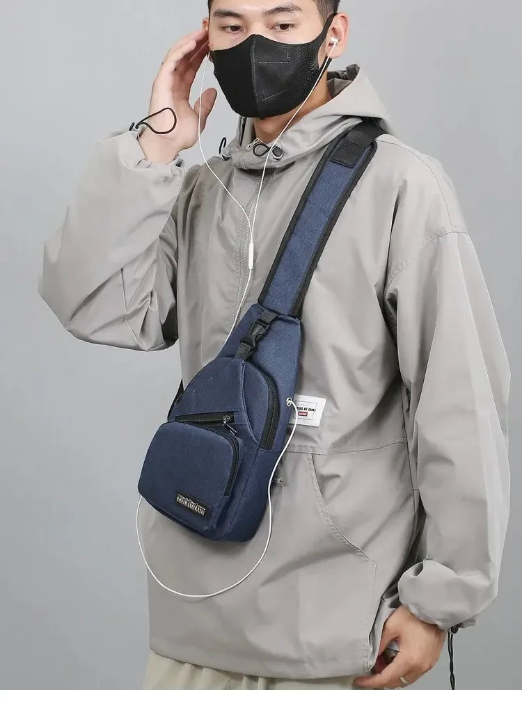 Chest Small Shoulder Bag for Men Leisure Fashion
