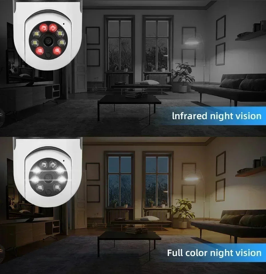 360 Light Bulb Security Camera Home Wireless Surveillance with Audio with Phone APP