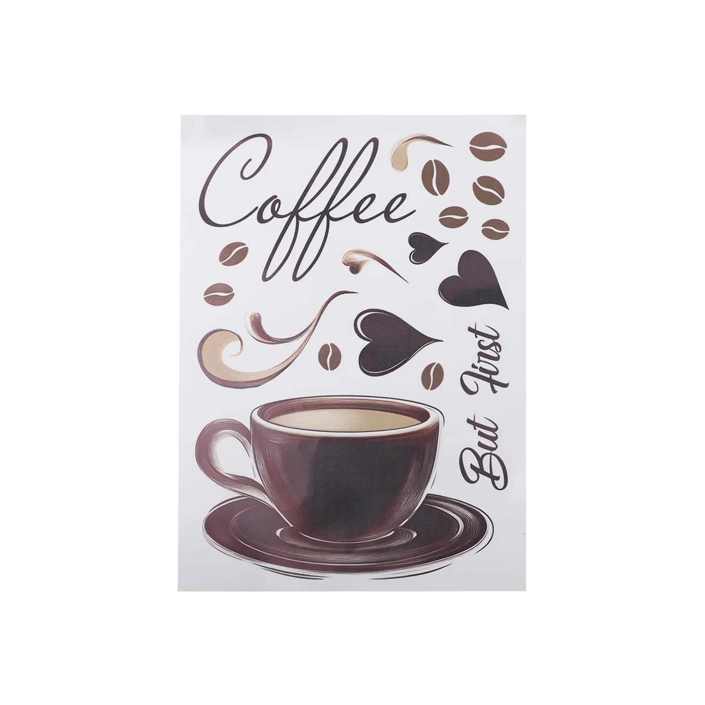 Coffee Cup Wall Sticker  Removable Wall Sticker