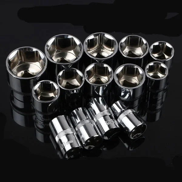 12 Pcs Set Wrench Socket Set Motorcycle Bicycle Repairing Tool Hardware Car Boat Auto