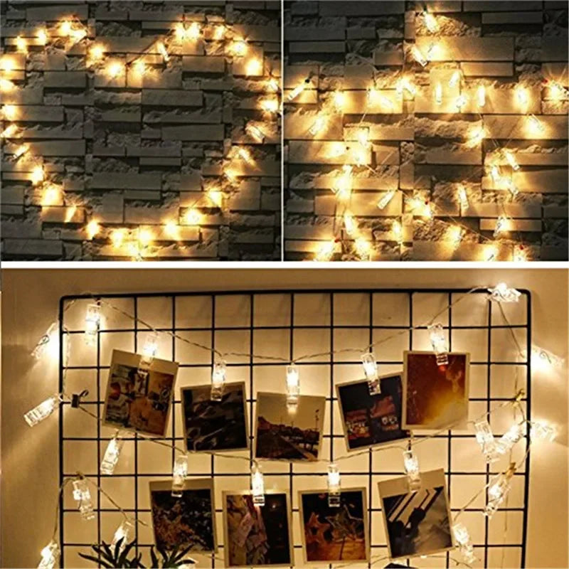 3m 20 LED Photo Clip Fairy String lights Card Holder Garland lamp
