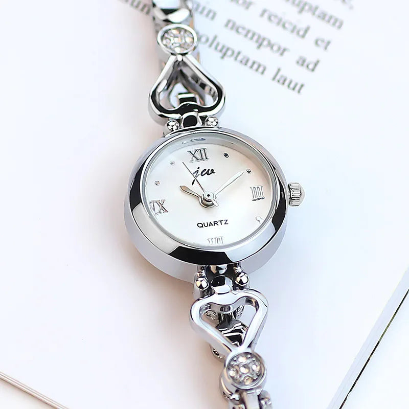 Women Bracelet Watch Exquisite Silver Rose Gold Ladies Luxury Wristwatches