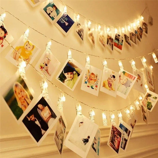 3m 20 LED Photo Clip Fairy String lights Card Holder Garland lamp