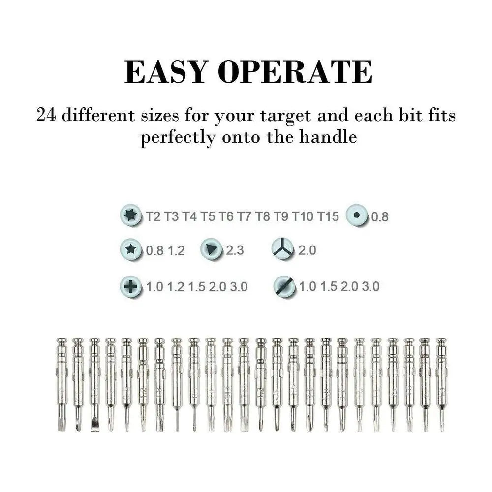 Small Screwdriver Set 25 in 1 Magnetic Screwdriver Bits Torx Precision Bits Repair Tools