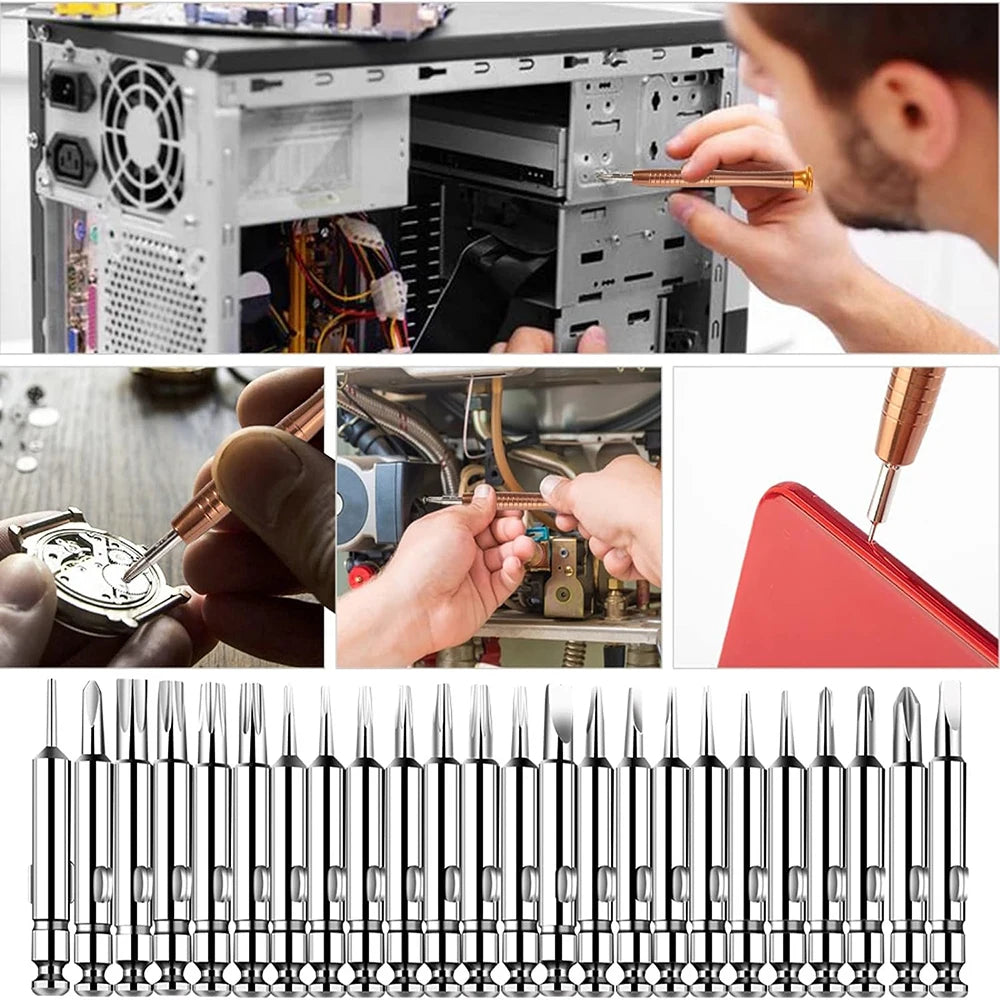 Small Screwdriver Set 25 in 1 Magnetic Screwdriver Bits Torx Precision Bits Repair Tools