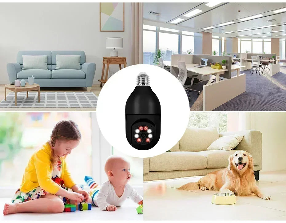360 Light Bulb Security Camera Home Wireless Surveillance with Audio with Phone APP