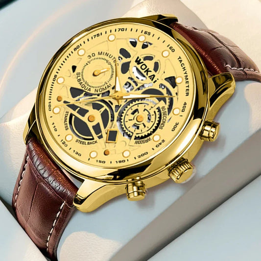 Leather Business Quartz Sports Watchs Business Watchs Quartz Sports Watch Leisure Belt