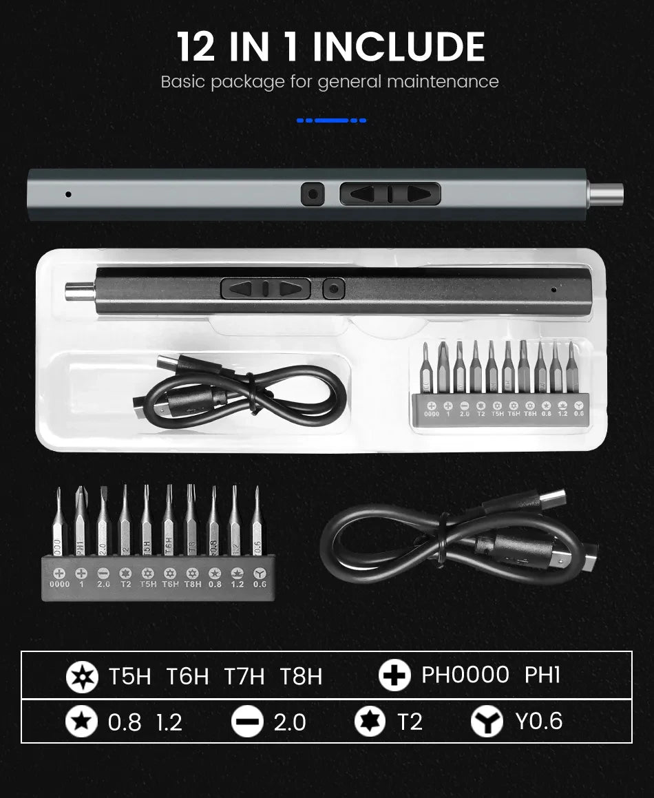 Cordless Electric Screwdriver Set 12/39/50 in 1 Precision Power Tool Magnetic Screw Driver