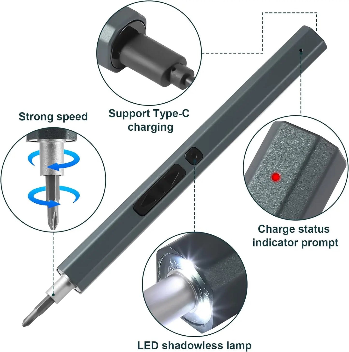 Cordless Electric Screwdriver Set 12/39/50 in 1 Precision Power Tool Magnetic Screw Driver