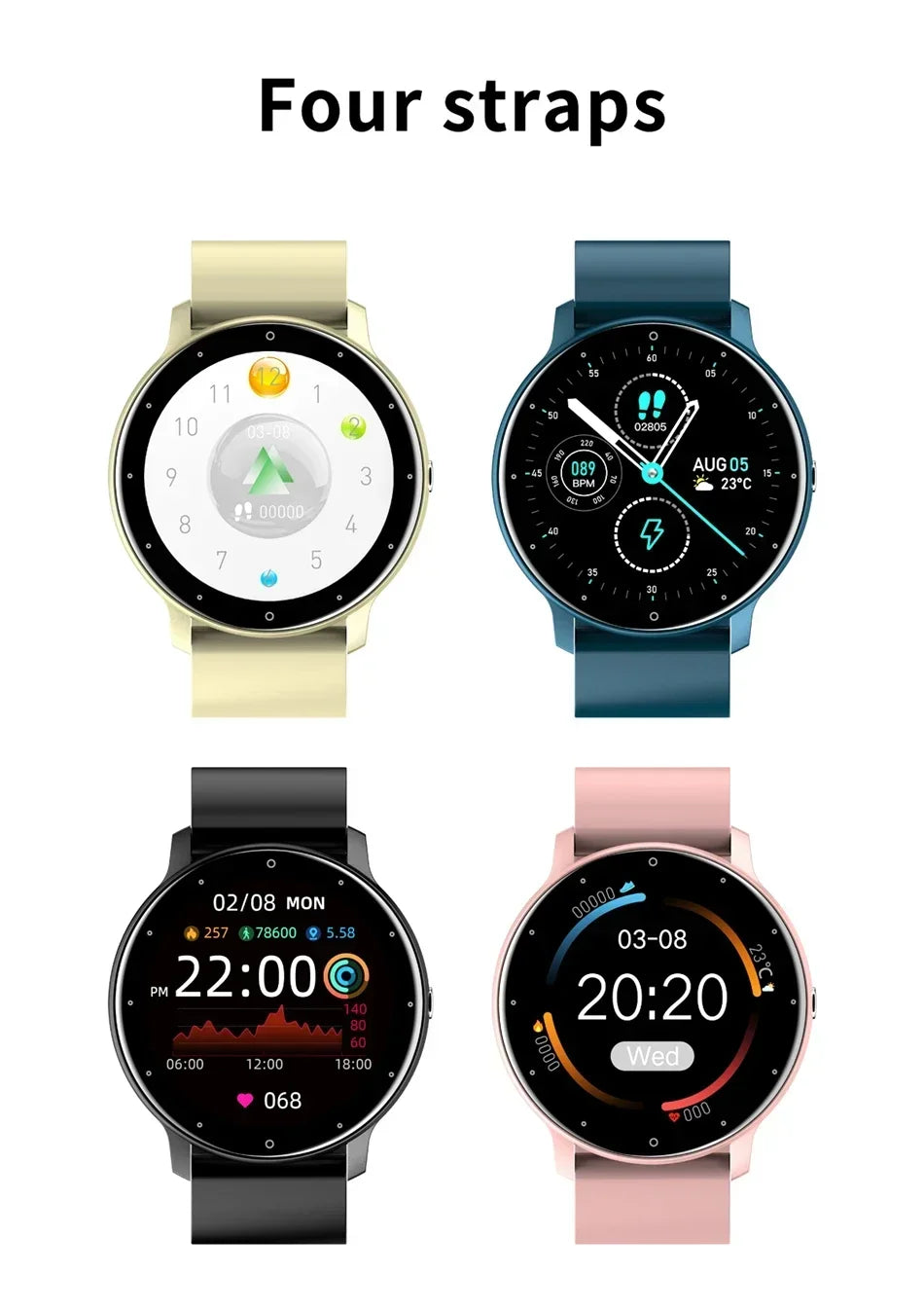 Xiaomi New Smart Watch Men Full Touch Screen Sport Fitness Watch IP67 Waterproof