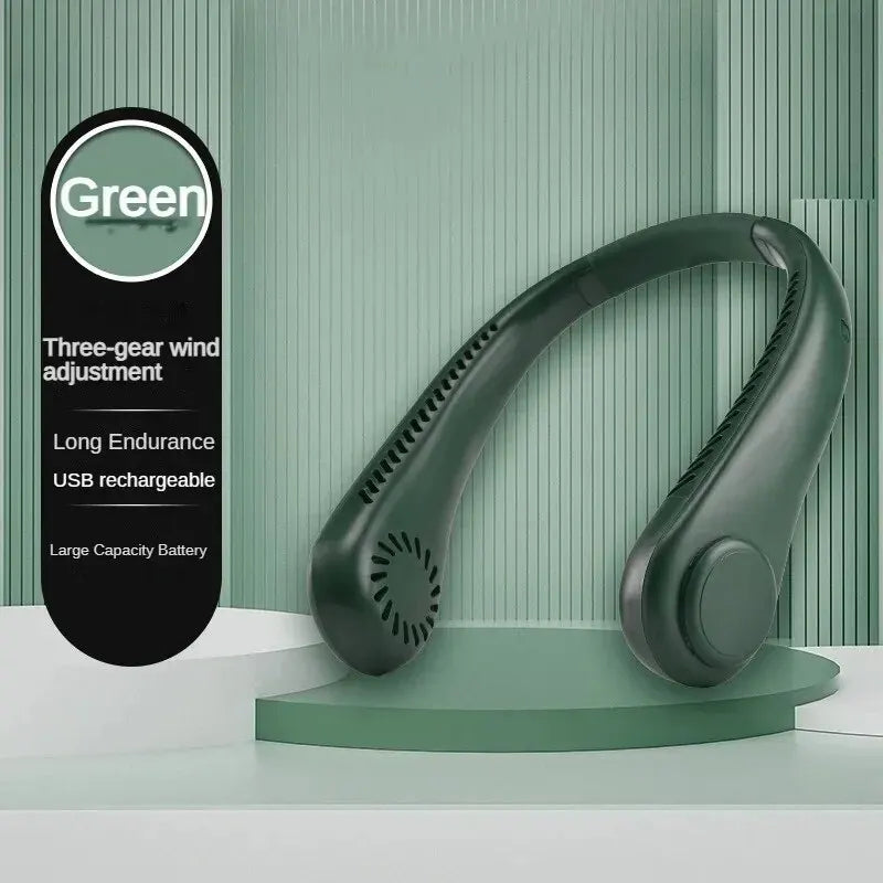 Portable Neck Fan, Hands-Free Bladeless, 3 Speeds