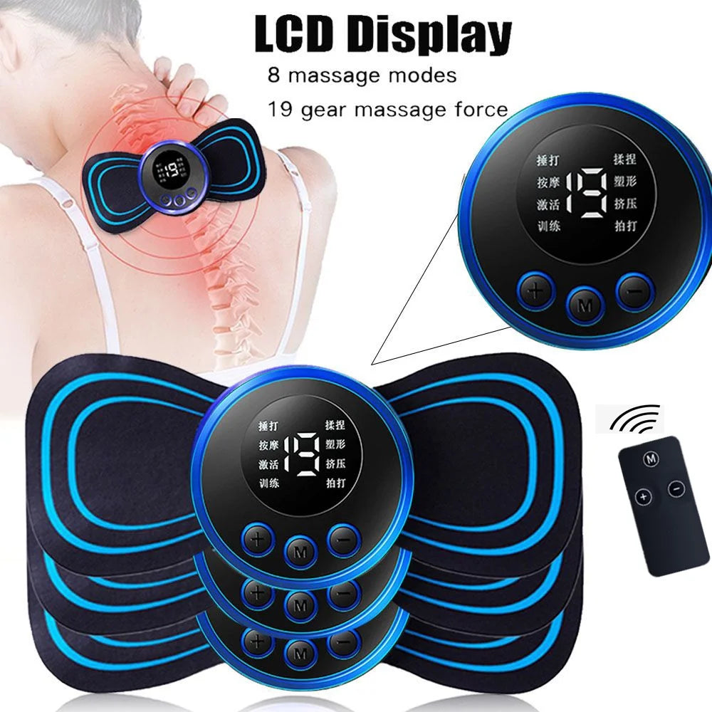 Electric Pulse Neck Massager Cervical Back Muscle Pain Relief Tool Shoulder Leg Body