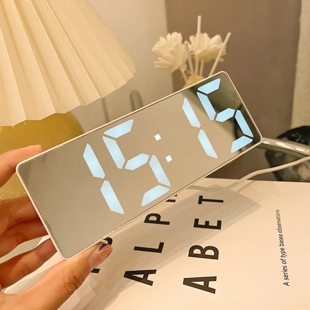 Smart Alarm Clock Screen Mirror Temperature