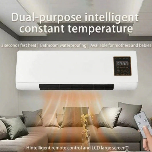 Air Conditioner Fan Wall Mounted Air Heater Remote Control Heating & Cooling Device