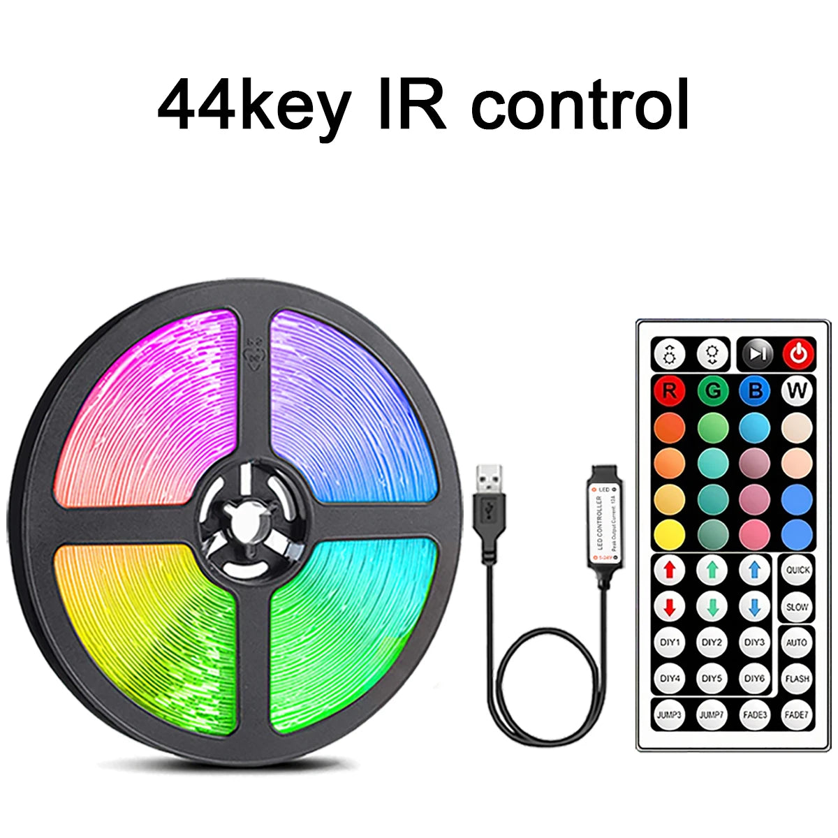 10m 20m Led Strip Lights with 44 Key Remote Control RGB Tape Led Wall Room
