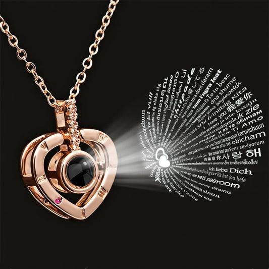 Necklace 100 Languages I Love You Necklaces For Lover Girlfriend Romantic Gifts