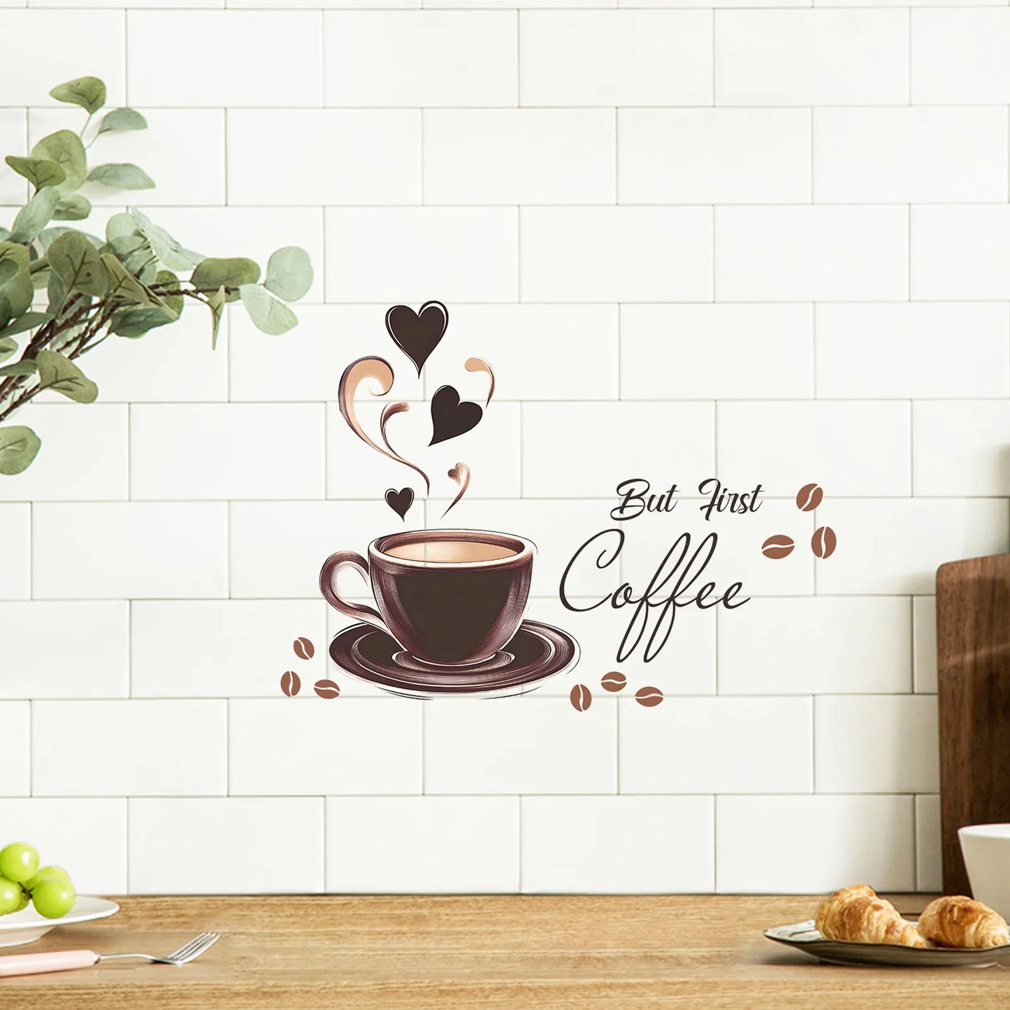 Coffee Cup Wall Sticker  Removable Wall Sticker