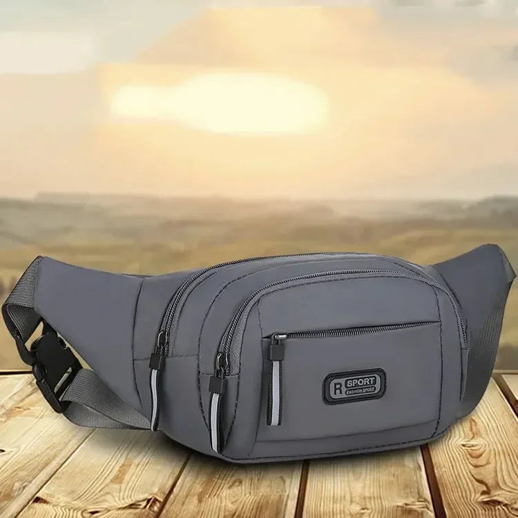 Men Canvas Fit Waistpack Mobile Fanny Waist Packs Men's Sports Outdoor Leisure Running